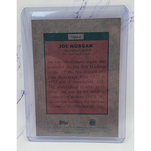 2024 Topps Heritage #75BS-4 Joe Morgan 1975 Baseball Sensations - Picture 2 of 4